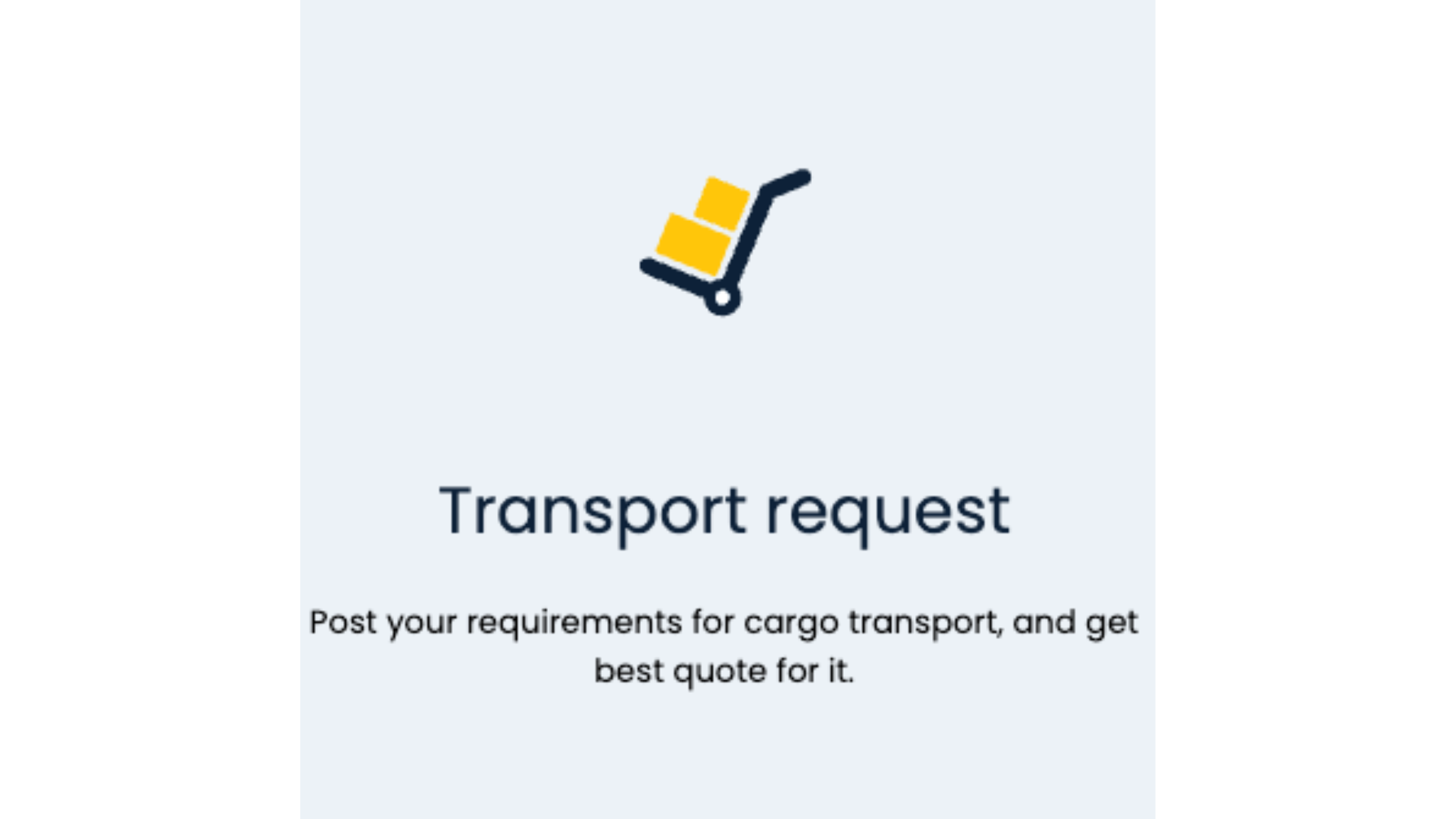 KleverCargo transport request
