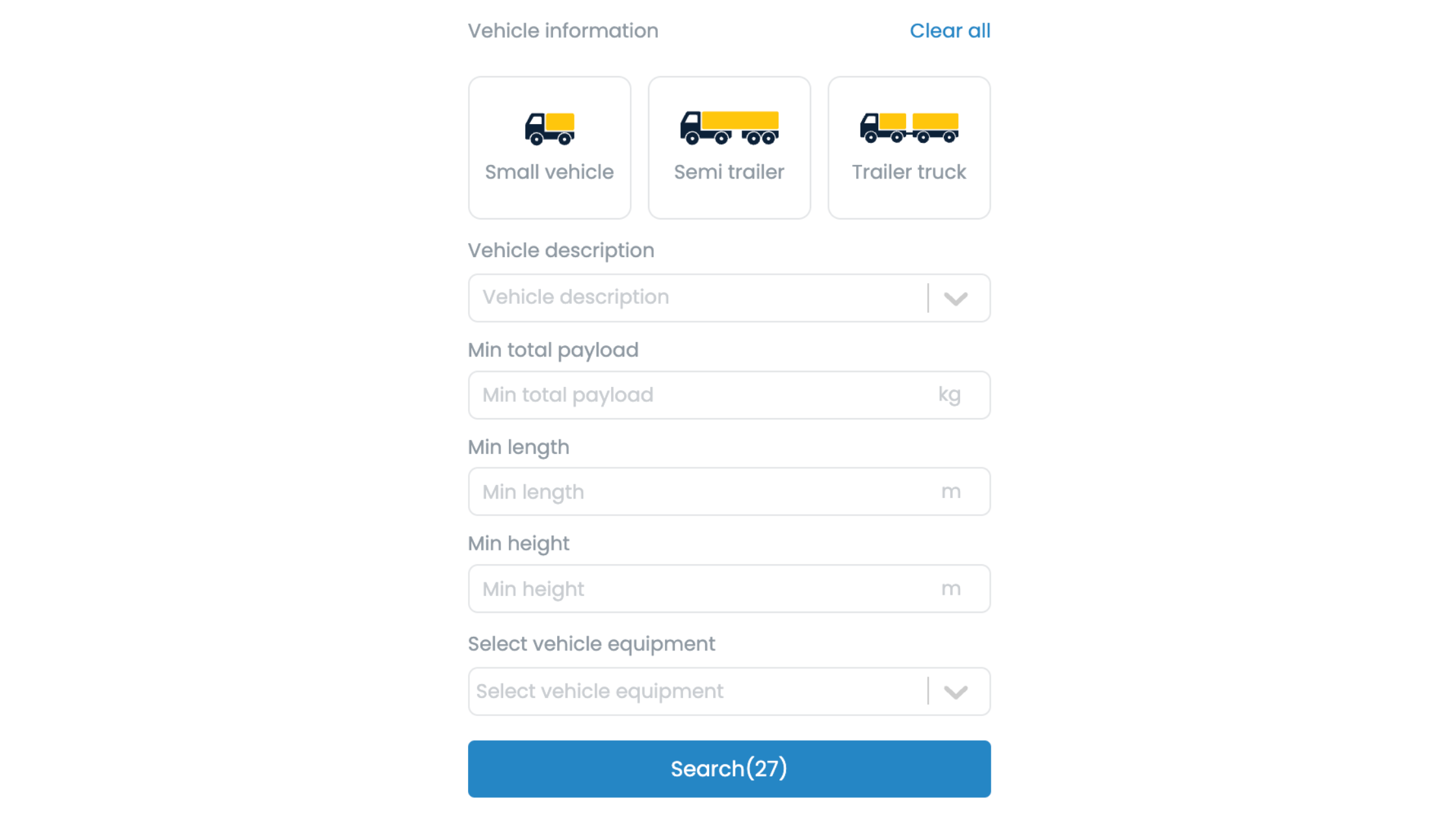 Vehicle information KleverCargo 