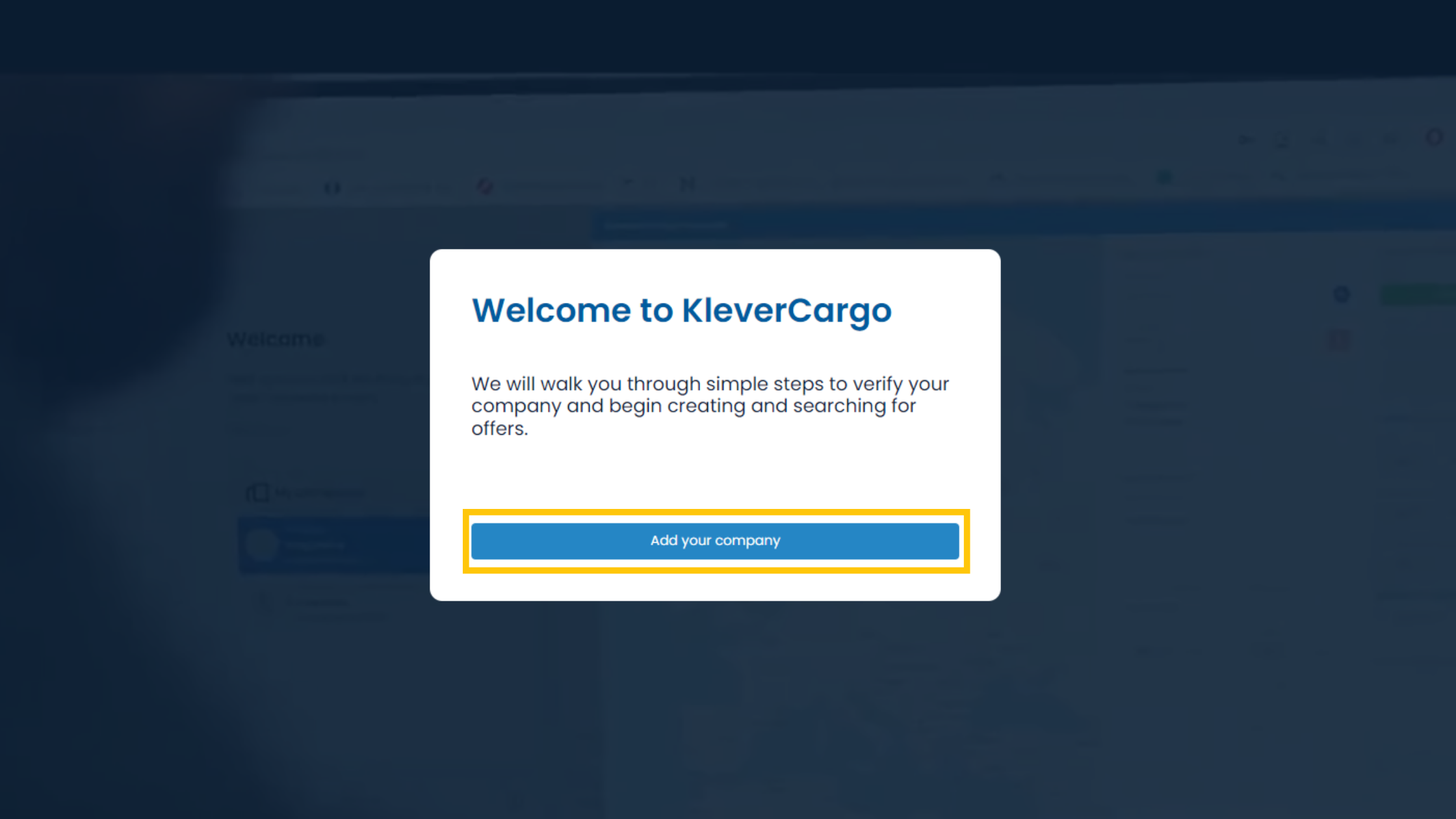 KleverCargo email verification 2